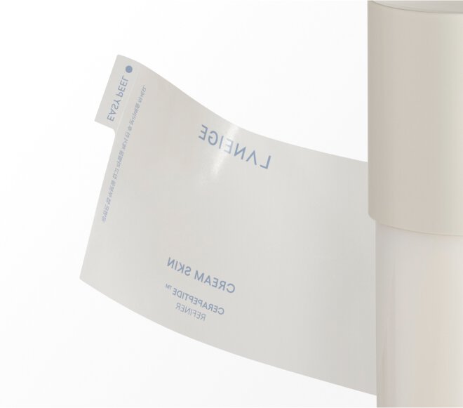 laneige cream skin's Easy Peel label