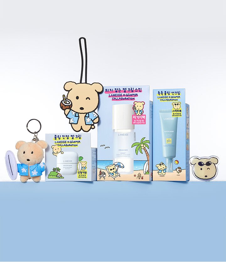 Cream Skin Zincpep Toner Gel Moisturizer, Water Bank Blue Hyaluronic Gel Cream, WATER BANK UV Barrier sunscreen LANEIGE