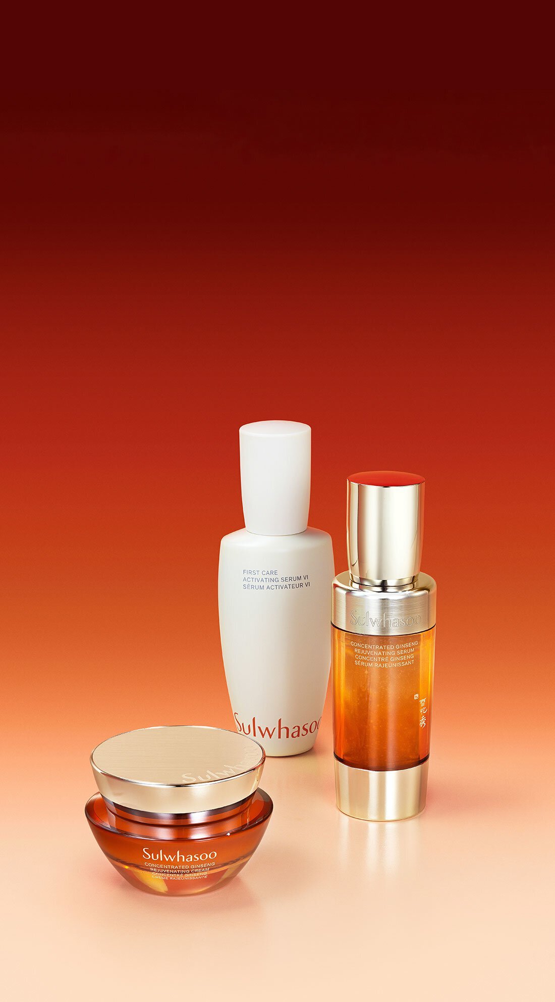 First Care Activating Serum, Concentrated Ginseng Renewing Cream & Serum