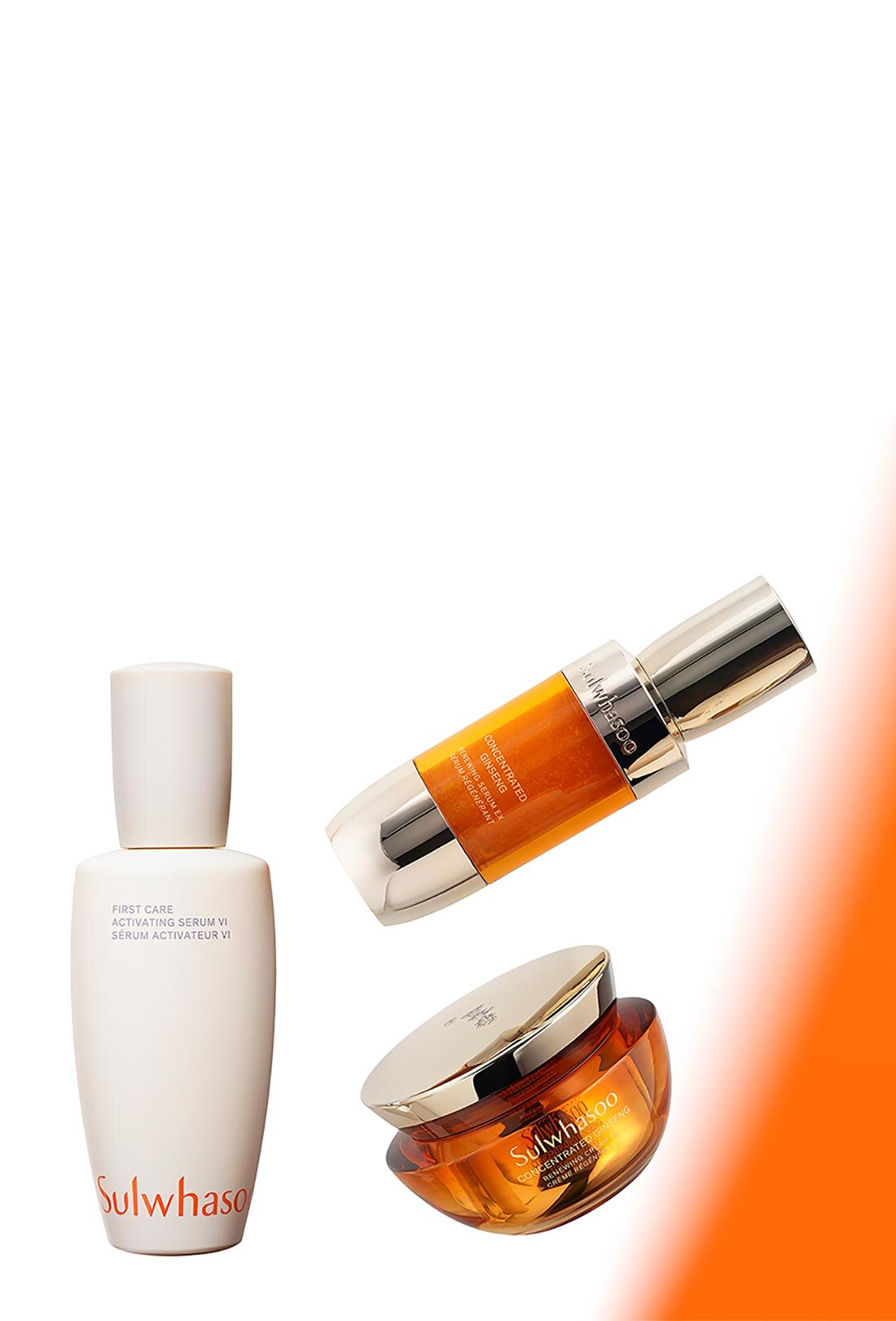 First Care Activating Serum , Concentrated Ginseng Renewing Serum EX, Concentrated Ginseng Renewing Perfecting Cream EX