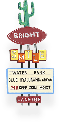 BRIGHT SMILE WATER BANK BLUE HYALURONIC CREAM 24H KEEP SKIN MOIST LANEIGE