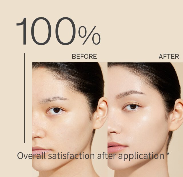 Sulwhasoo Perfecting Cushion /100% BEFORE AFTER Overall satisfaction after application 