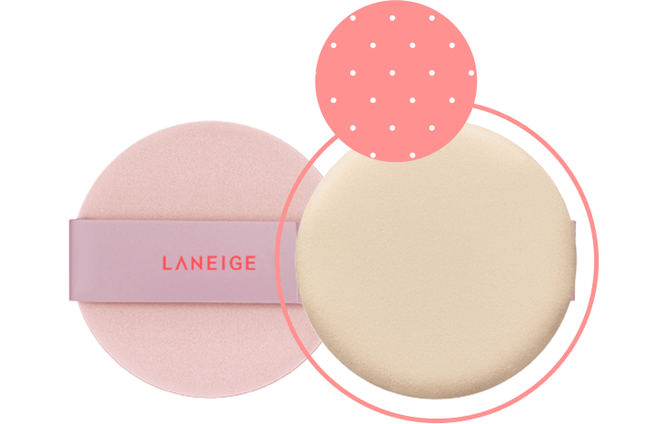Neo Cushion_Glow puff helps cushion realize dewy and clear skin