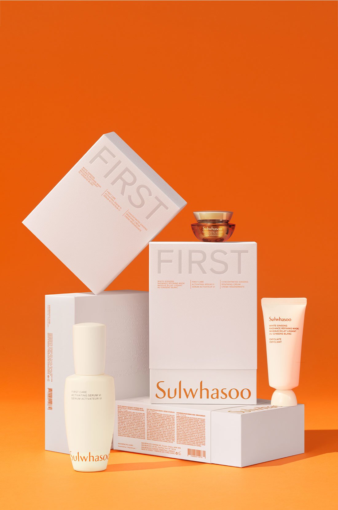 My First Sulwhasoo Set First Care Activating Serum, White Ginseng Radiance Refining Mask, Concentrated Ginseng Renewing Cream EX