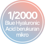 1/2000 Blue Hyaluronic Acid berukuran mikro