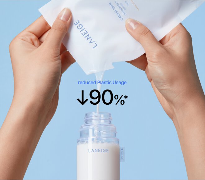REFILLABLE: Cream Skin Refill, reduced 90% Plastic Usage