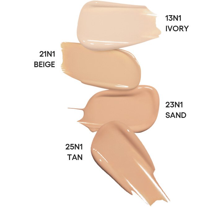 NEO CUSHION GLOW COLOR SHADE : 13N1 IVORY, 21N1 BEIGE, 23N1 SAND, 25N1 TAN