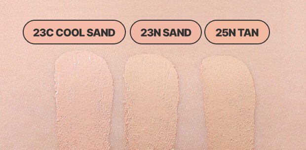 23C COOL SAND, 23N SAND, 25NTAN