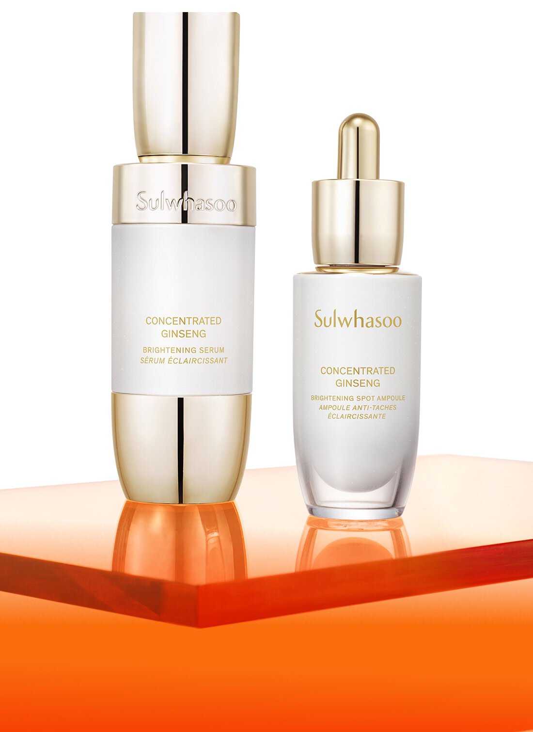 CONCENTRATED GINSENG BRIGHTENING SERUM ,CONCENTRATED GINSENG BRIGHTENING SPOT AMPOULE, firms skin from the inside out with its powerful anti-aging formula, lightens the appearance of dark spots and  uneven skin tone. The lightweight ampoule and face serum deliver a smooth finish without leaving a sticky residue.