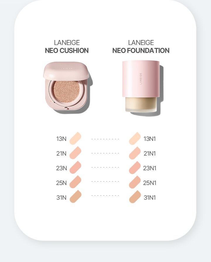 Comparing Neo Cushion Glow and Neo Foundation Glow