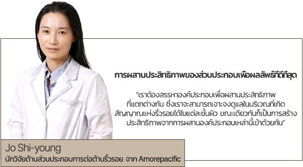 Jo Shi-young นักวิจัยด้านส่วนประกอบการต่อต้านริ้วรอย จาก Amorepacific