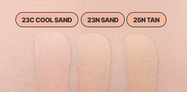 23C COOL SAND, 23N SAND, 25N TAN