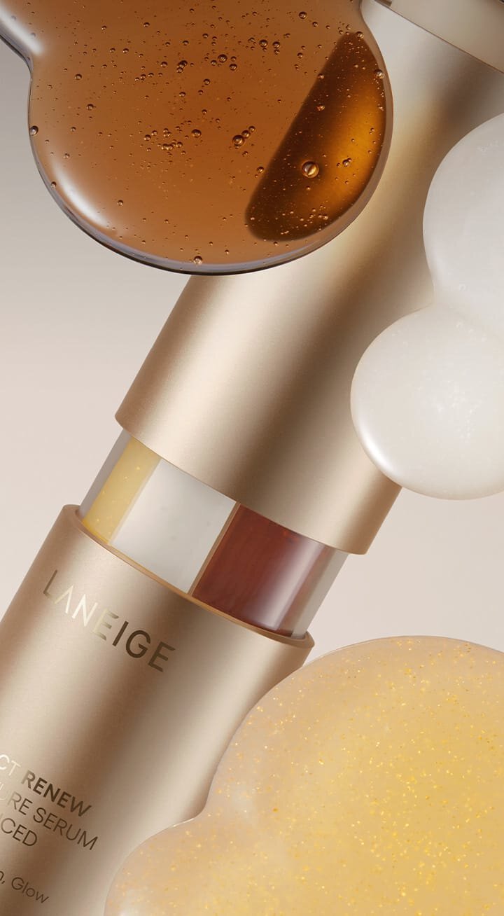 Image showing the three chamber formulations of Laneige Perfect Renew 3X Signature Serum Advanced.