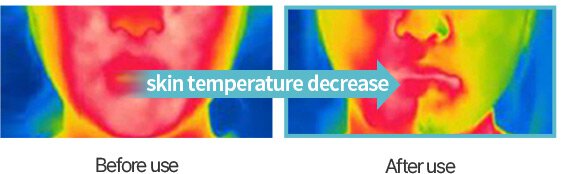 Before use skin temperature decrease After use