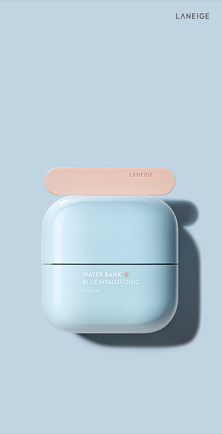 LANEIGE Water Bank Blue Hyaluronic Moisturizer for dry skin, features lightweight texture