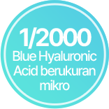 1/2000 Blue Hyaluronic Acid berukuran mikro