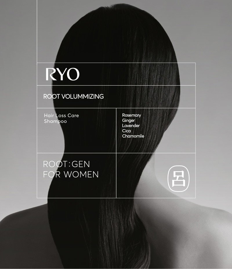 RYO/ROOT VOLUMMIZING/Hair Loss Care Shampoo / Rosemary,Ginger,Lavender,Cica,Chamomile/ROOT: GEN FOR WOMEN / 呂
