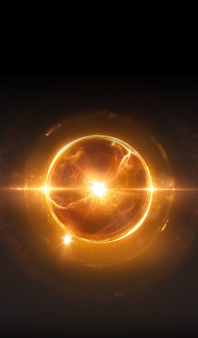 A radiant, golden orb pulsates with inner light, symbolizing the revitalizing power of Sulwhasoo's Concentrated Ginseng Rejuvenating Cream and its ability to restore skin's youthful radiance.