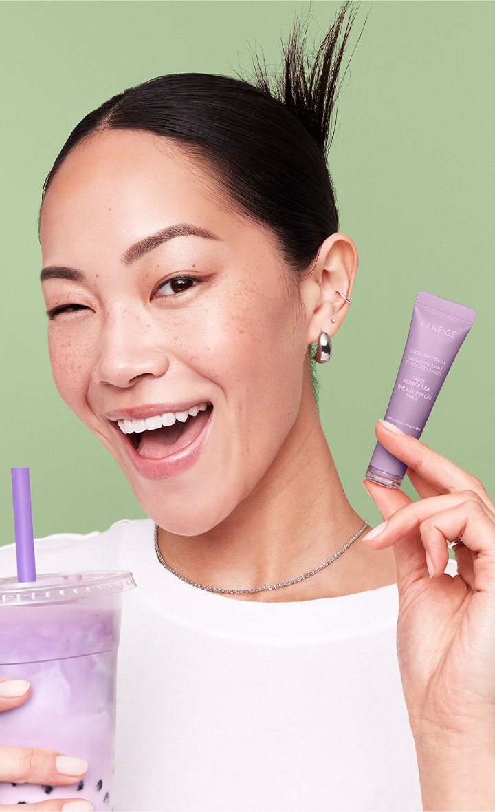 NEW Bubble Tea Collection of Lip Glowy Balm  (Taro Bubble Tea)